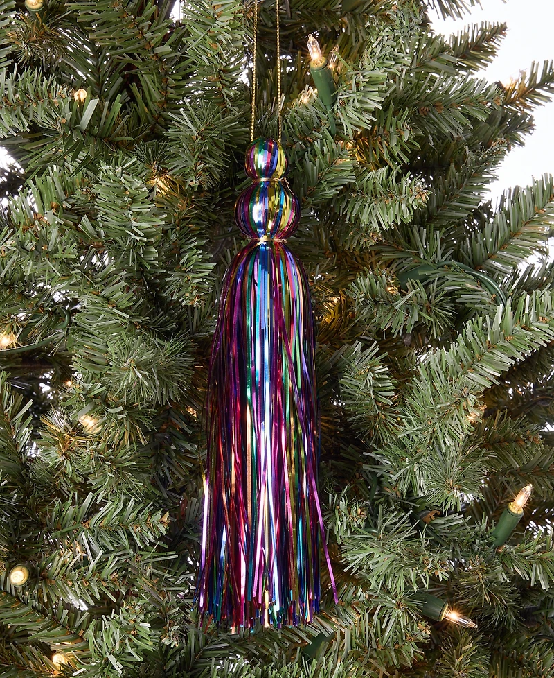 Holiday Lane Merry Magic Metallic Tassel Ornament, Macy's Exclusive