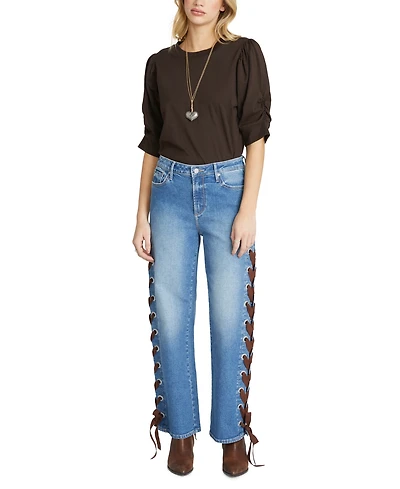 Driftwood Women's Lacey High-Rise Straight-Leg Jeans