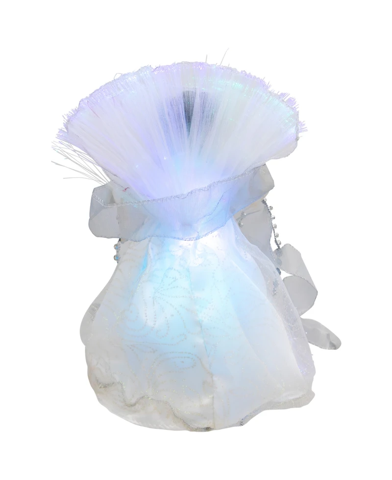 Northlight 12" Lighted Fiber Optic African American Angel Christmas Tree Topper