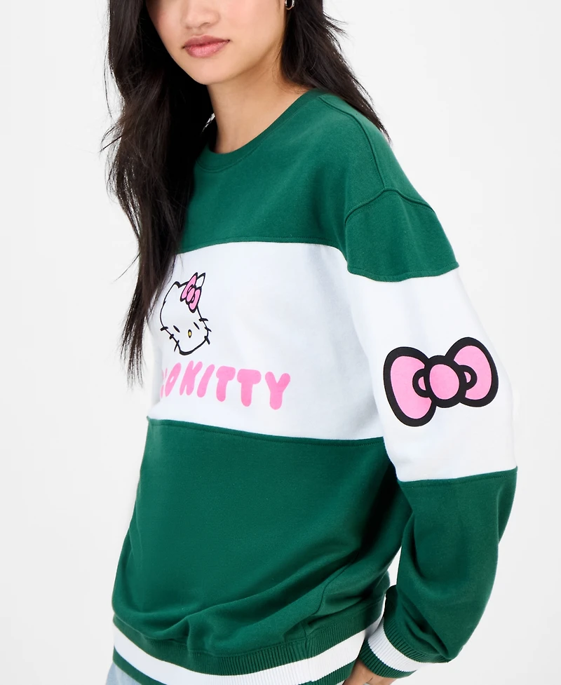 Love Tribe Juniors' Varsity Hello Kitty Sweatshirt