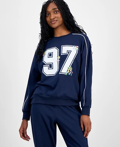 Rebellious One Juniors' 97 Blossom Crewneck Sweatshirt
