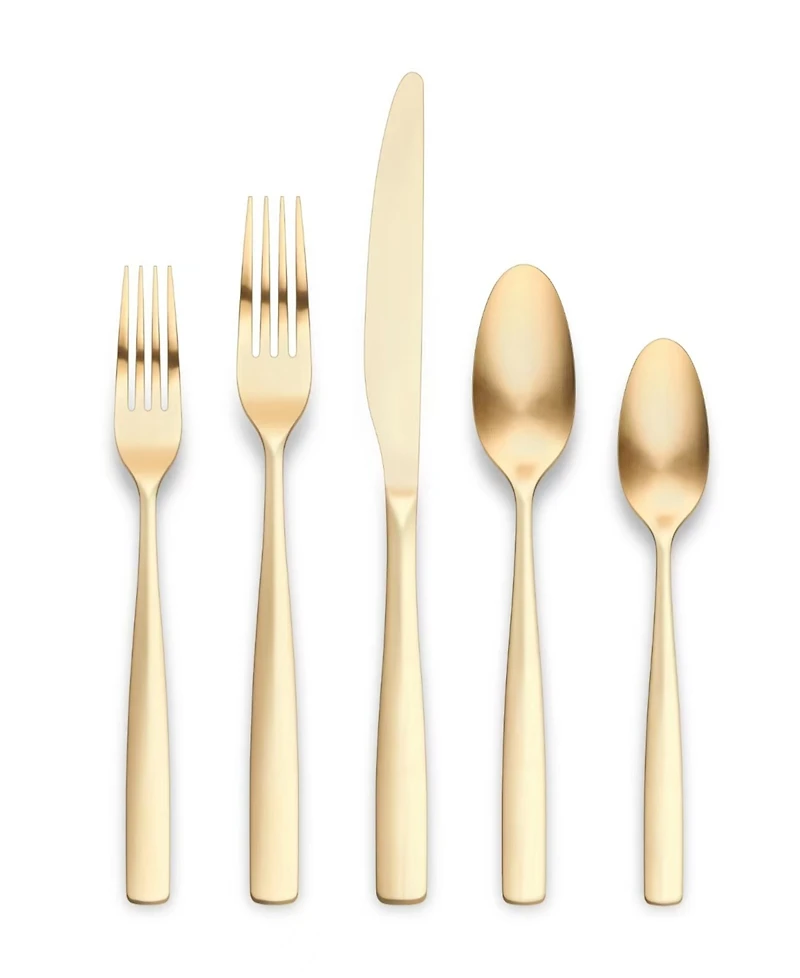 Ornative Kaede 42-Pc. Flatware Set with Wire Caddy, Service for 8