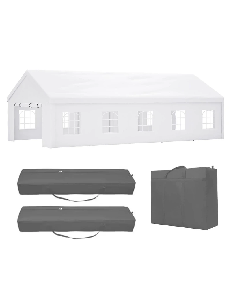 Mondawe 16x32ft Commercial Party Tent - Waterproof Outdoor Canopy with Removable Walls