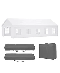 Mondawe 16x32ft Commercial Party Tent - Waterproof Outdoor Canopy with Removable Walls