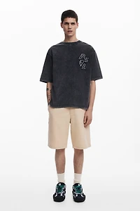Desigual Men's Denim T-shirt Mickey Mouse