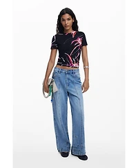 Desigual Women's Abstract floral T-shirt