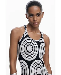 Desigual Women's Long dress with circles
