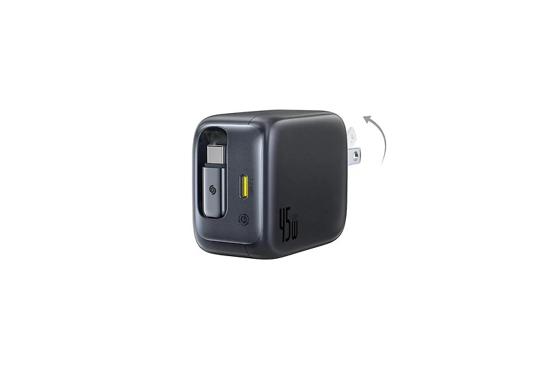 Baseus Enercore with Single Retractable Usb-c Cable Charger 45W