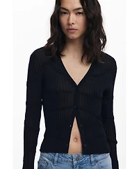 Desigual Women's Fitted textured cardigan