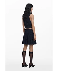 Desigual Women's Flocked pleated mini skirt