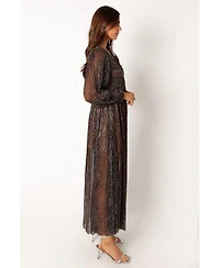 Petal and Pup Women's Lustre Long Sleeve Midi Dress