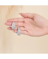 Jessica Simpson Pave Teardrop Clip-On Earrings