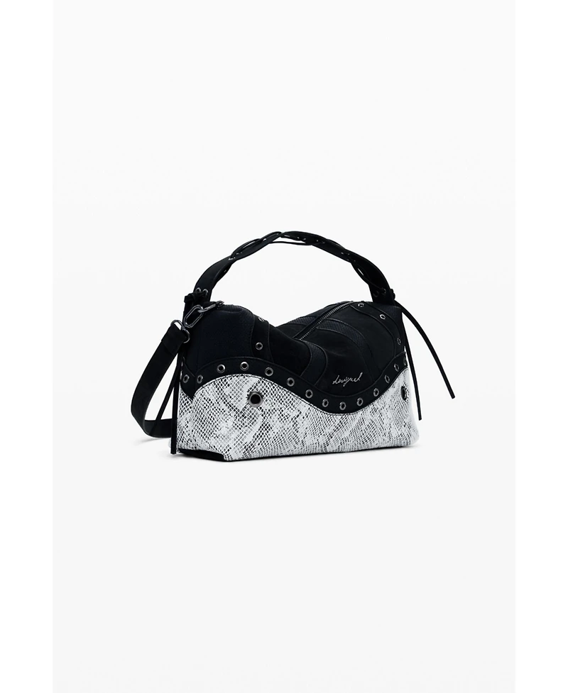Desigual Women's Medium studded snake bag