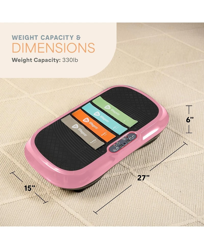 Lifepro Waver Vibration Plate – Full-Body Workout Machine with Loop Bands, 99 Speeds, for Muscle Activation, Toning, and Recovery