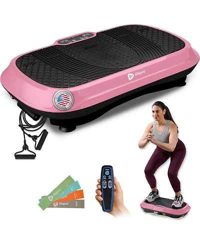 Lifepro Waver Vibration Plate – Full-Body Workout Machine with Loop Bands, 99 Speeds, for Muscle Activation, Toning, and Recovery