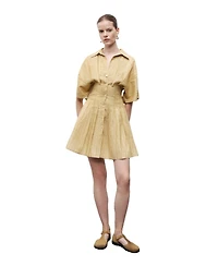Nocturne Women's Linen Mini Shirt Dress