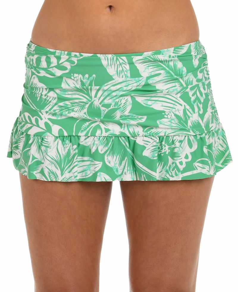 La Blanca Women's Batiki Ruffled Swim Skirt