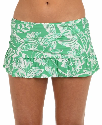 La Blanca Women's Batiki Ruffled Swim Skirt