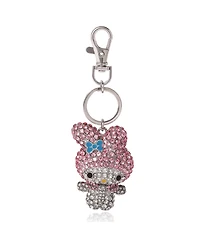 Sally Rose Hello Kitty My Melody Keychain Official License, Multicolored Pave Crystal Sanrio Keychain with Lobster Clip