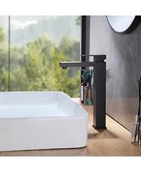 Greenspring Single Hole Single Handle Bathroom Vessel Sink Faucet With Supply Hose in Brushed Gold