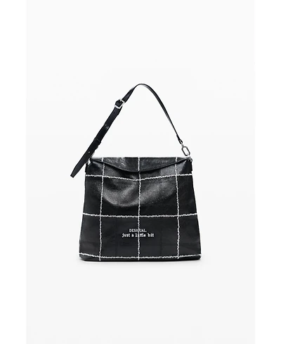 Desigual Women's Medium convertible checkered backpack