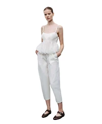 Nocturne Women's V-Neck Beaded Accessory Blouse