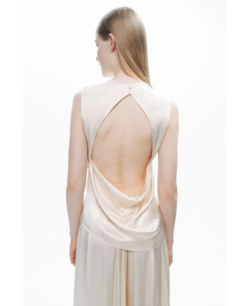 Nocturne Women's Draped Open-Back Detail Blouse