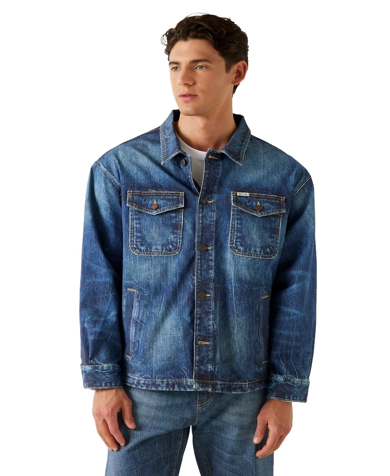 Guess Men's Billy Long-Sleeve Trucker Jacket
