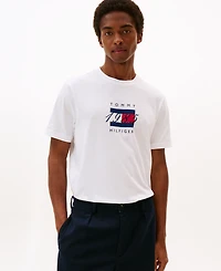Tommy Hilfiger Men's Linear Flag 1985 Graphic T-Shirt