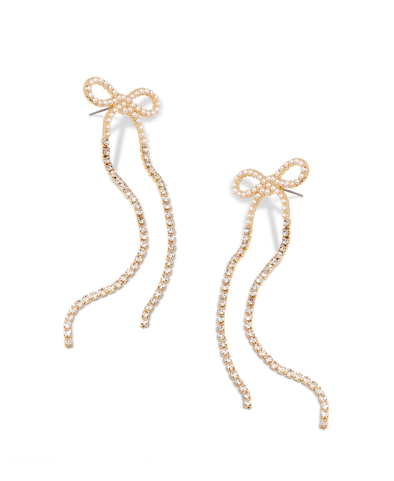 brook & york Adeline Gold Plated Bow Statement Earrings