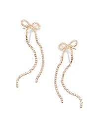brook & york Adeline Gold Plated Bow Statement Earrings