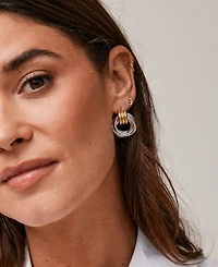 brook & york Meg Knot Two-Tone Stud Earrings