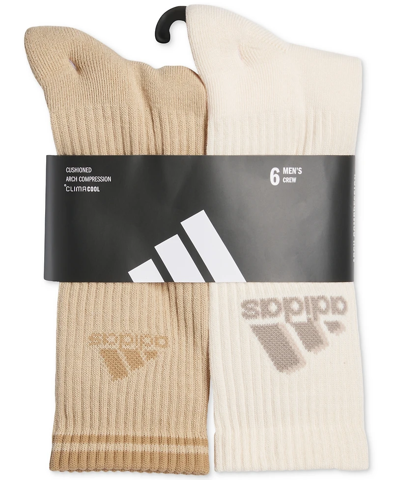 adidas Men's Athletic Cushioned 2.0 6-Pk. Crew Socks