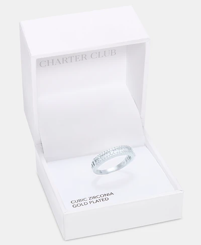 Charter Club Cubic Zirconia Band Ring, Macy's Exclusive