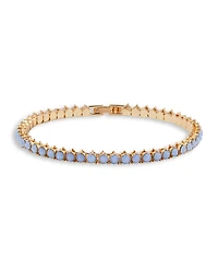 brook & york Gold Plated Isabella Opal Blue Tennis Chain Bracelet