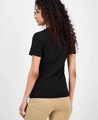 Nautica Jeans Women's Cotton Scalloped-Neck T-Shirt, Online Only