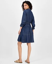 Nautica Jeans Women's Chambray Tie-Waist Shirtdress