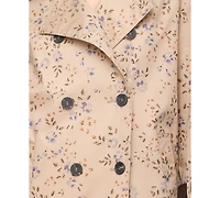 Avec Les Filles Women's Asymmetrical-Double-Breasted Oversized Trench Jacket