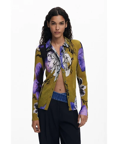 Desigual Women's Buttoned T-shirt designed by Mr. Christian Lacroix
