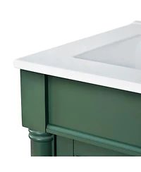 Casainc 24" Vanity with Sink and 2-Tier Shelf, Modern Freestanding Cabinet