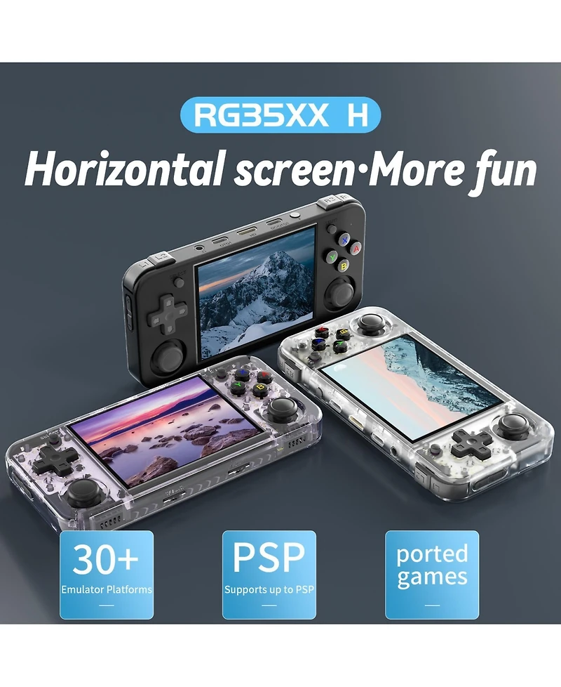 Aivuidbs Retro Game Emulator 35xxh with a 64G Card Pre-Loaded Games 3.5'' Ips Screen Supports 5G WiFi Bluetooth Hdmi and Tv Output