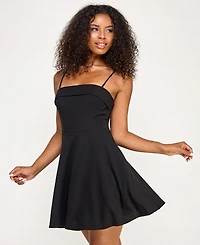 City Studios Juniors' Scuba Crepe Fit & Flare Dress
