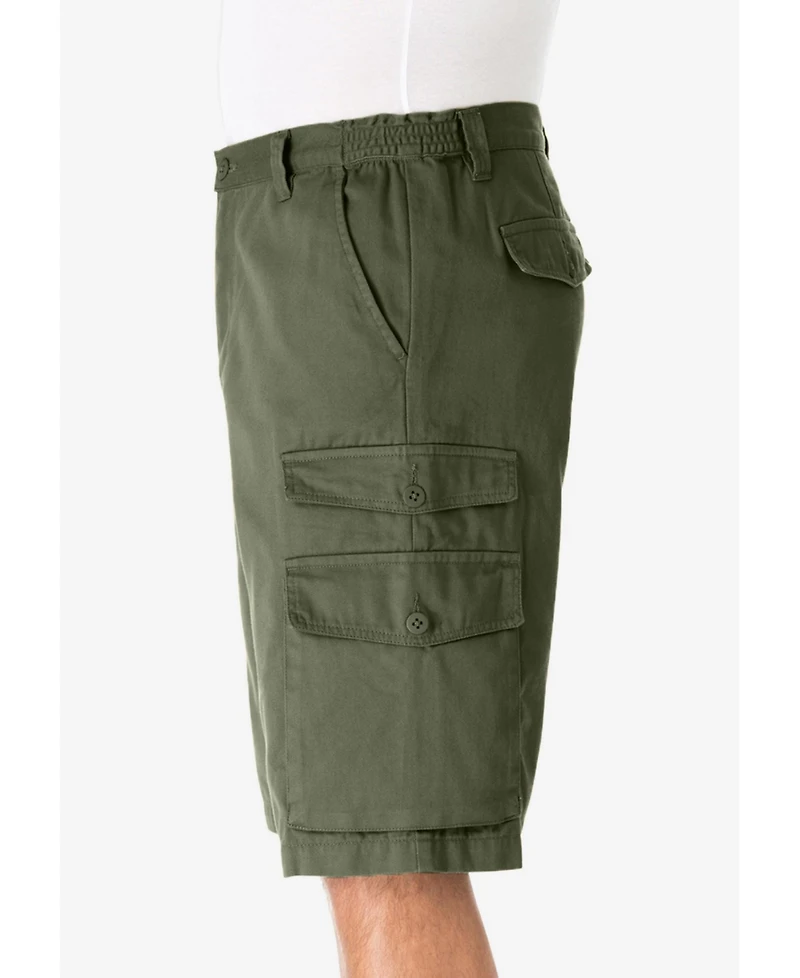 KingSize Big & Tall 12" Side Elastic Cargo Shorts