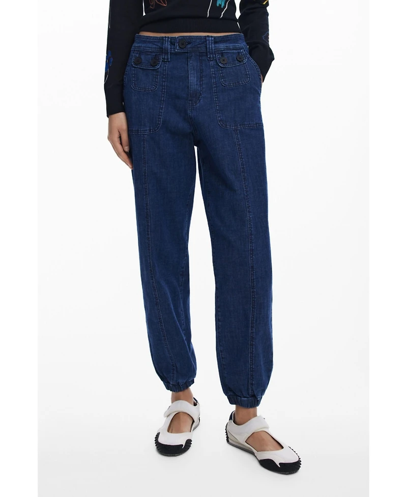 Desigual Women's Jogger jeans with cuffs
