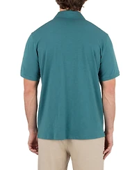 Hurley Men's Printed Stripe Slub Short Sleeve Polo Shirt