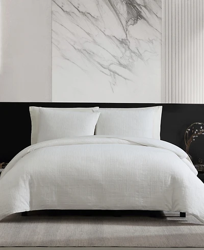 Vera Wang Bark Texture Cotton Jacquard 3-Pc. Comforter Set, Queen