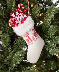 Holiday Lane Nordic Wonderland Fabric Stocking Ornament, Macy's Exclusive