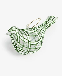 Holiday Lane Enchanted Emerald Glittered Glass Bird Ornament, Macy's Exclusive