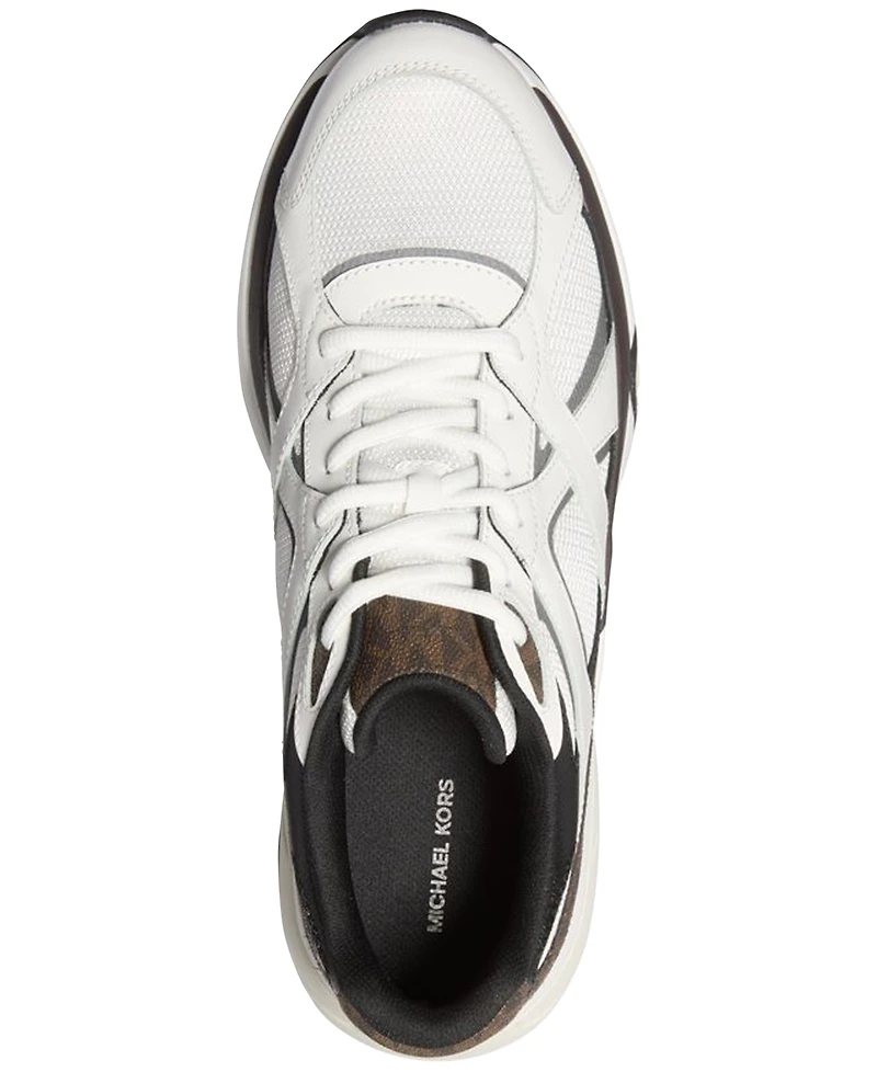 Michael Kors Men's Leo Suede Mixed-Media Trainers