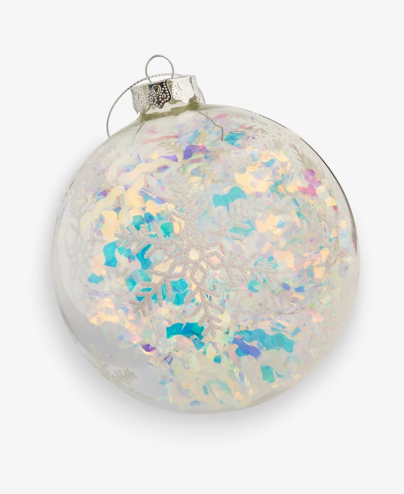 Holiday Lane Merry Magic Snowflake Ball Ornament, Macy's Exclusive